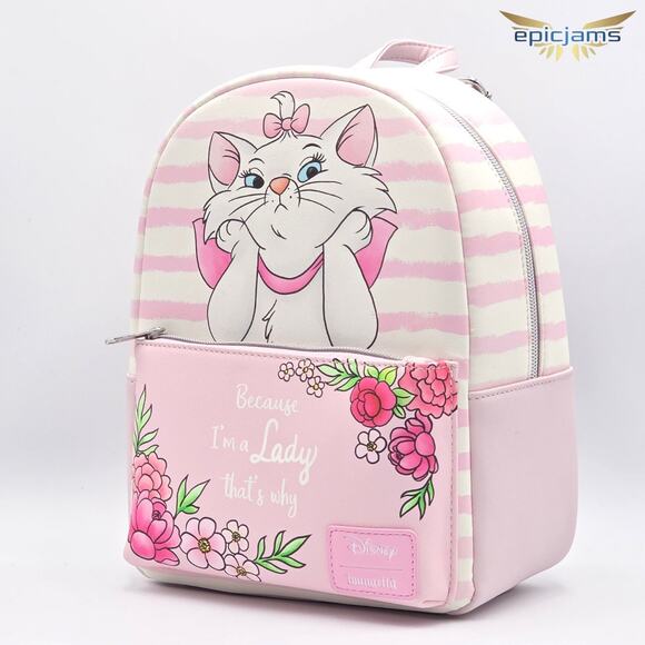 Loungefly Disney The Aristocats Marie Stripe Mini Backpack New - Picture 3 of 4